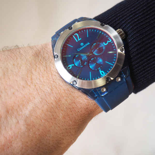 Reloj Space Tornasolado de Acero Personalizado