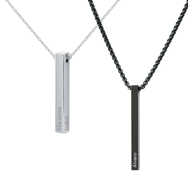 Set Pareja Él & Ella · Collares Barra Personalizados