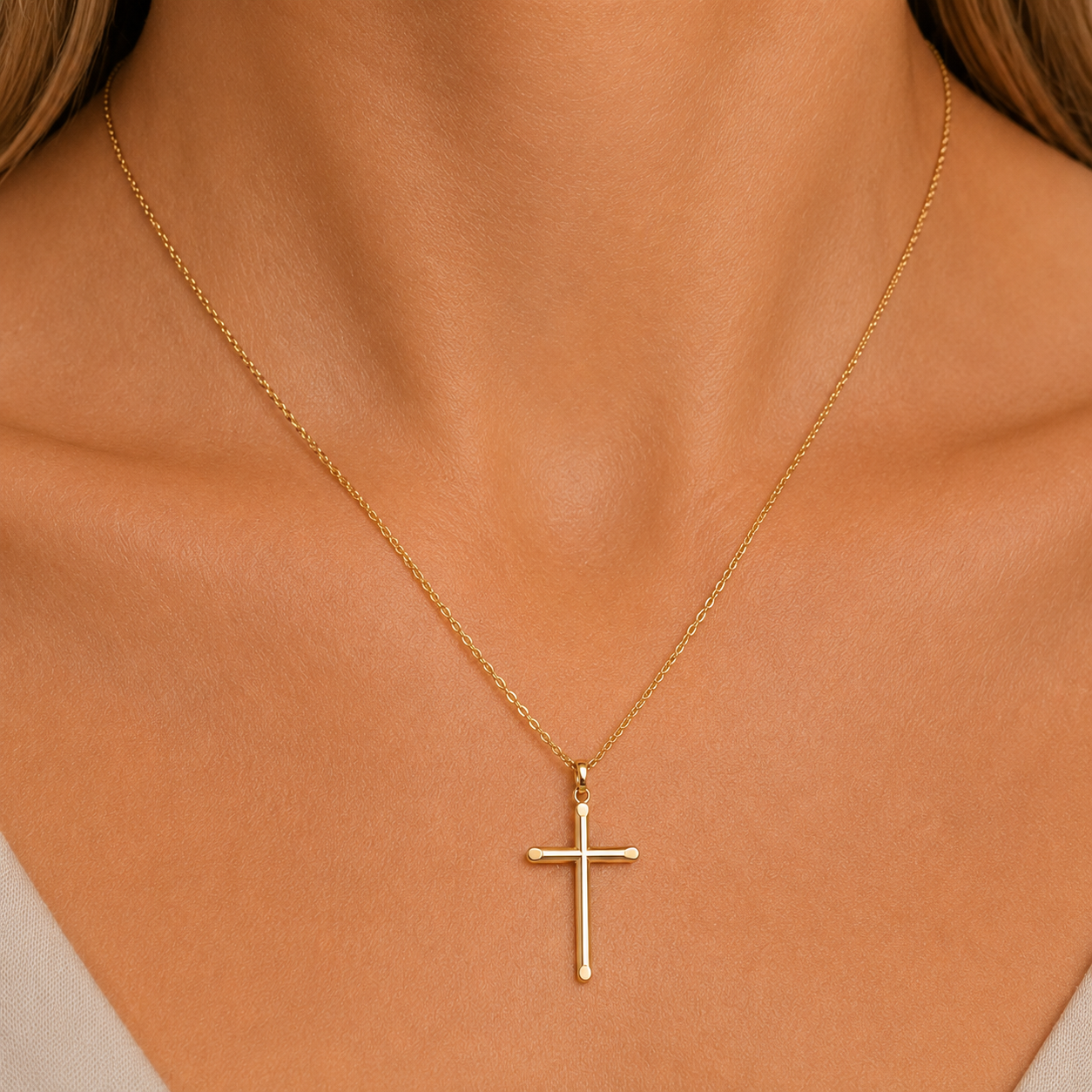 Colgante Cruz de Oro Personalizado