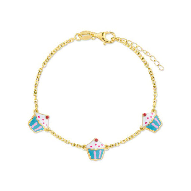 Pulsera niña Cupcake Plata