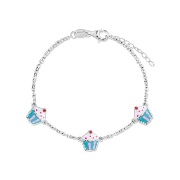 Pulsera niña Cupcake Plata