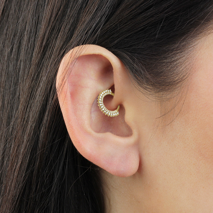 Pendientes Daith Doble de Plata