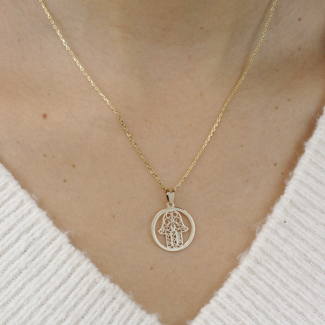 Collar Mano de Fátima Aro