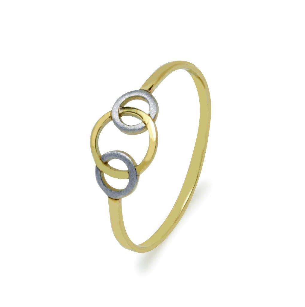 Anillo Círculos entrelazados Bicolor