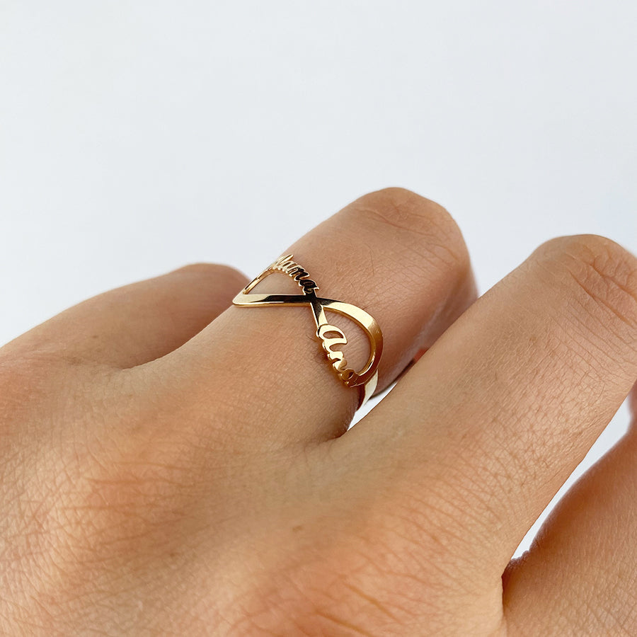 Anillo Infinito de Plata 925 con Nombre Grabado