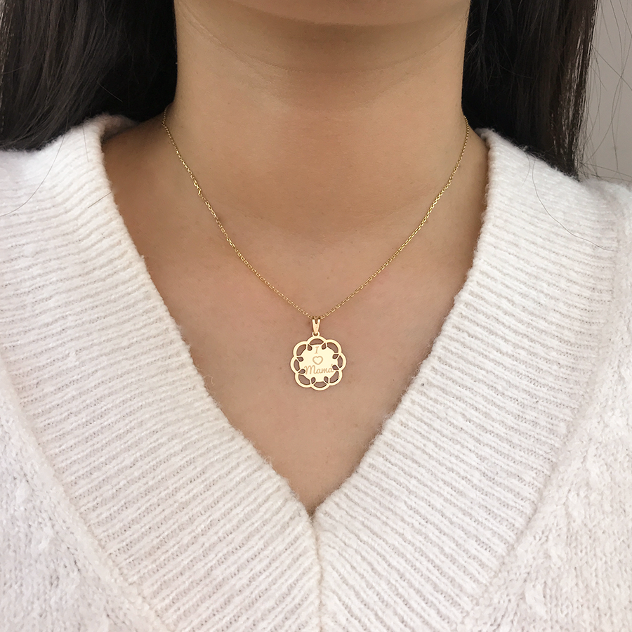 Collar medallón mamá