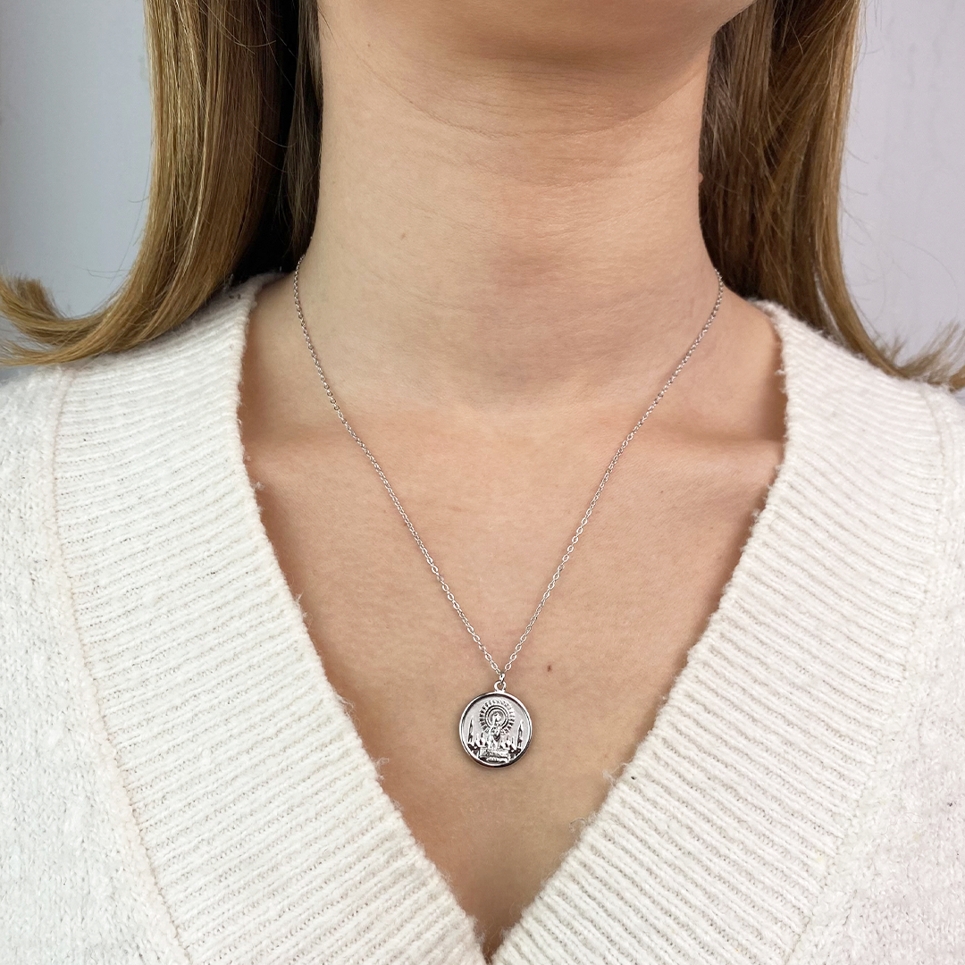 Colgante Escapulario Virgen del Pilar de Plata 925