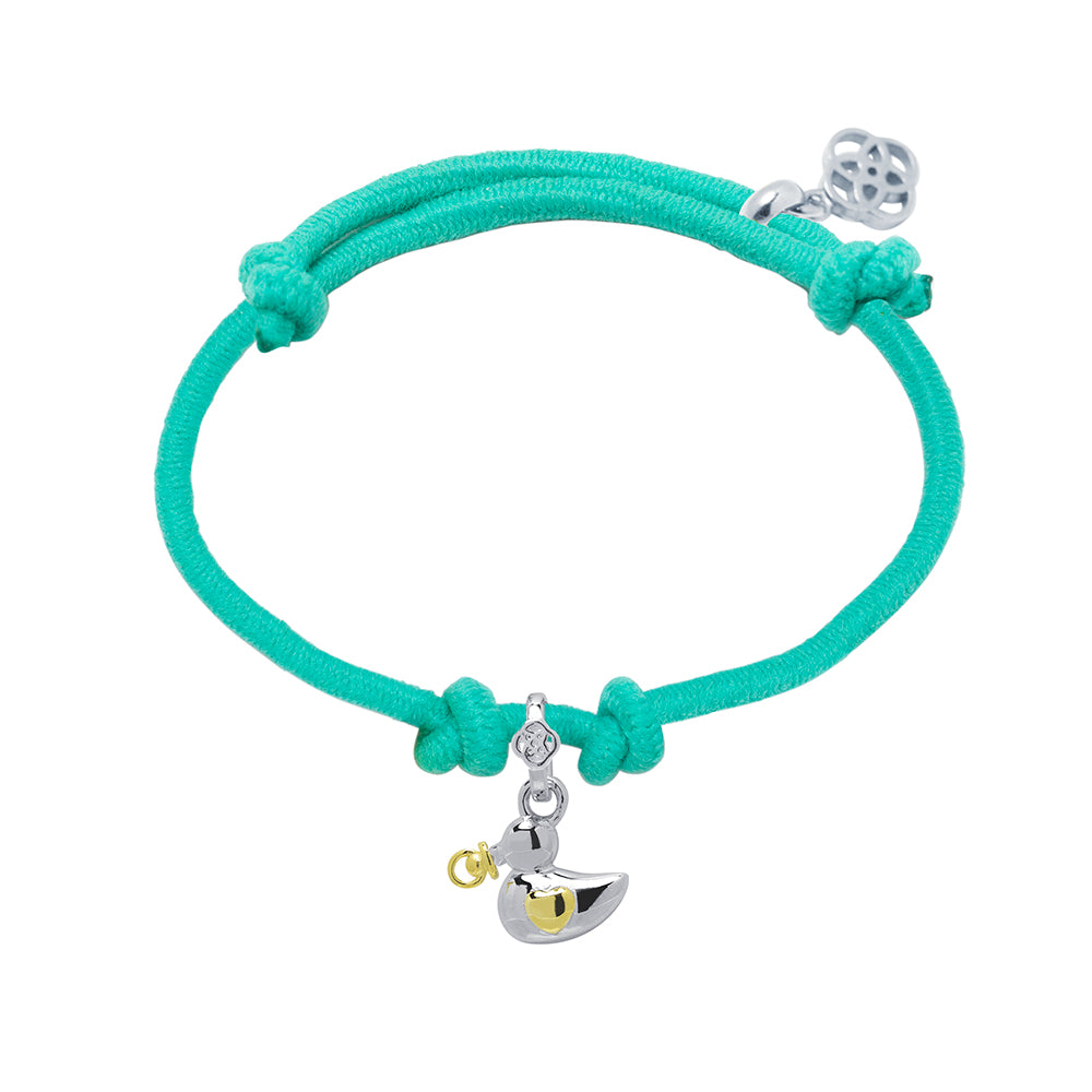 Pulsera Patito Bebé personalizado con grabado Plata 925