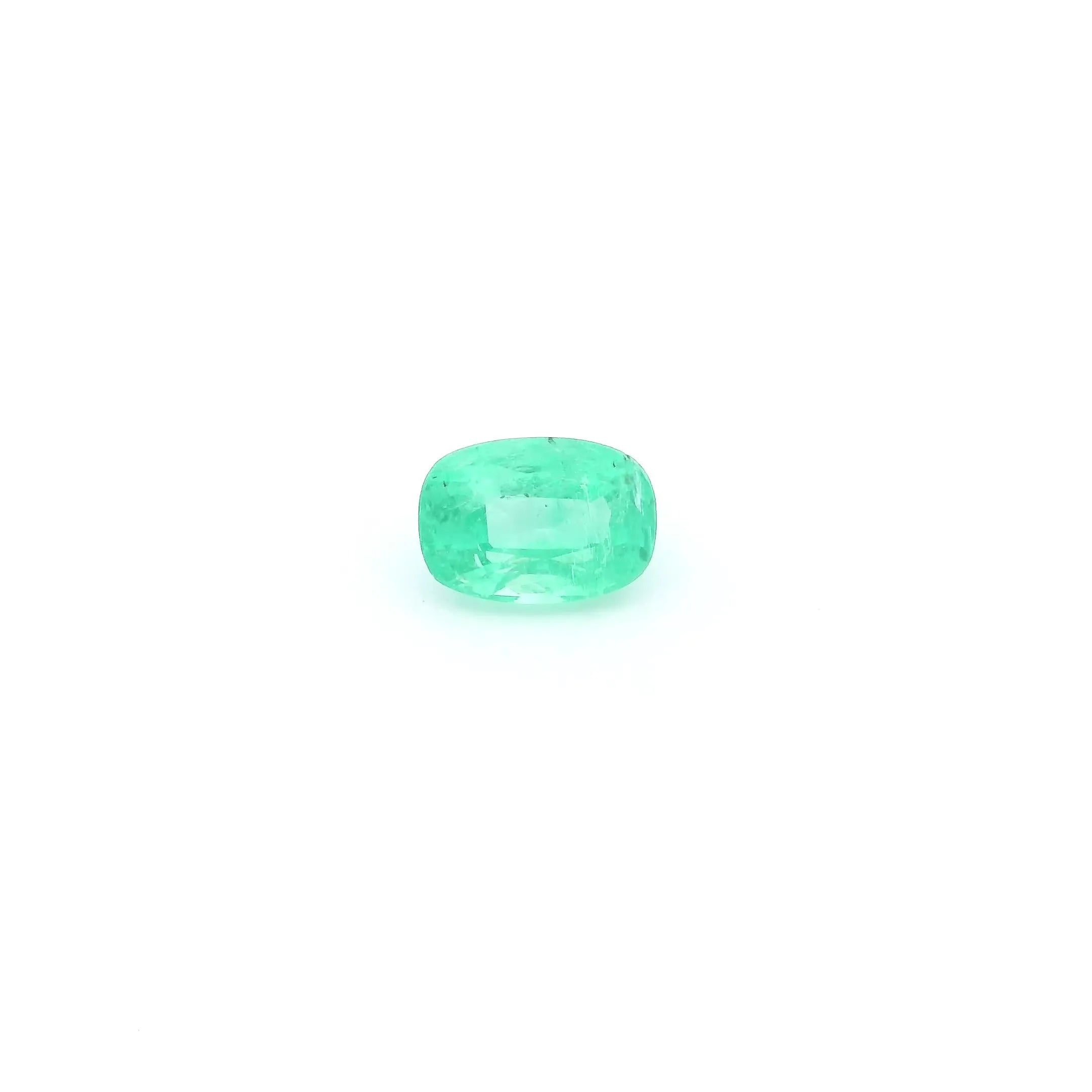 0.57ct Cushion Natural Emerald (Colour Green, Clarity Slightly Included, Cut Faceted)