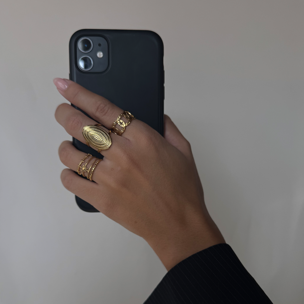 Anillo Chain Ajustable de Acero