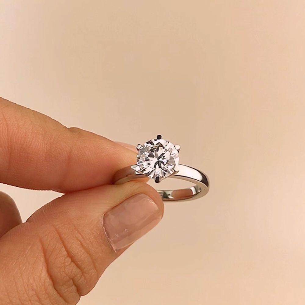 Anillo Solitario de Platino 950 Personalizado