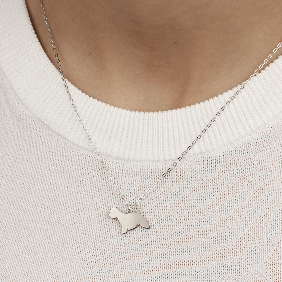 Collar Terrier de Plata 925 para Mujer Personalizado