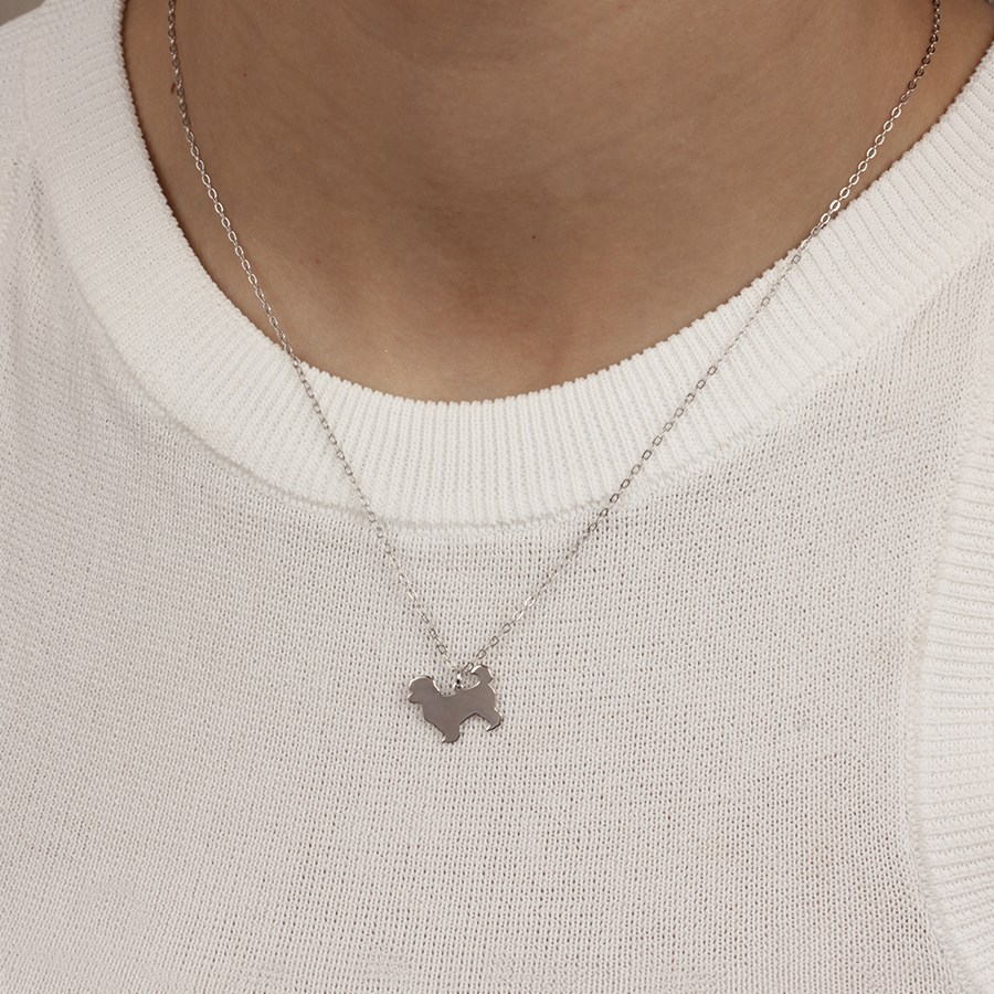 Collar Bichón Maltés de Plata 925 Personalizado