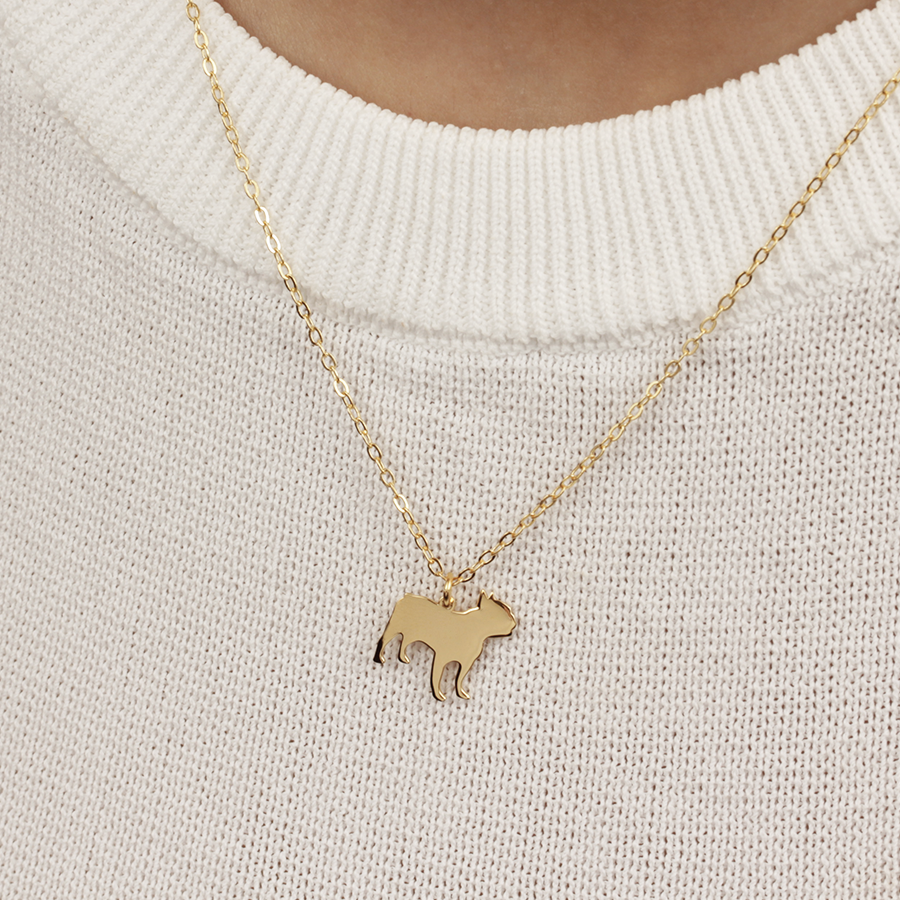Collar Bulldog Francés de Plata 925 Personalizado