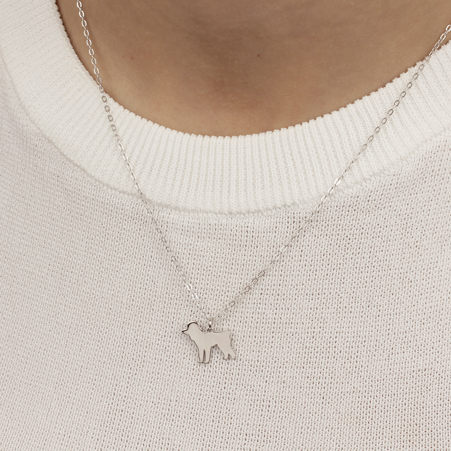 Collar Caniche de Plata 925 Personalizado
