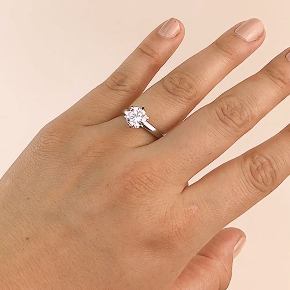 Anillo Solitario de Platino 950 Personalizado