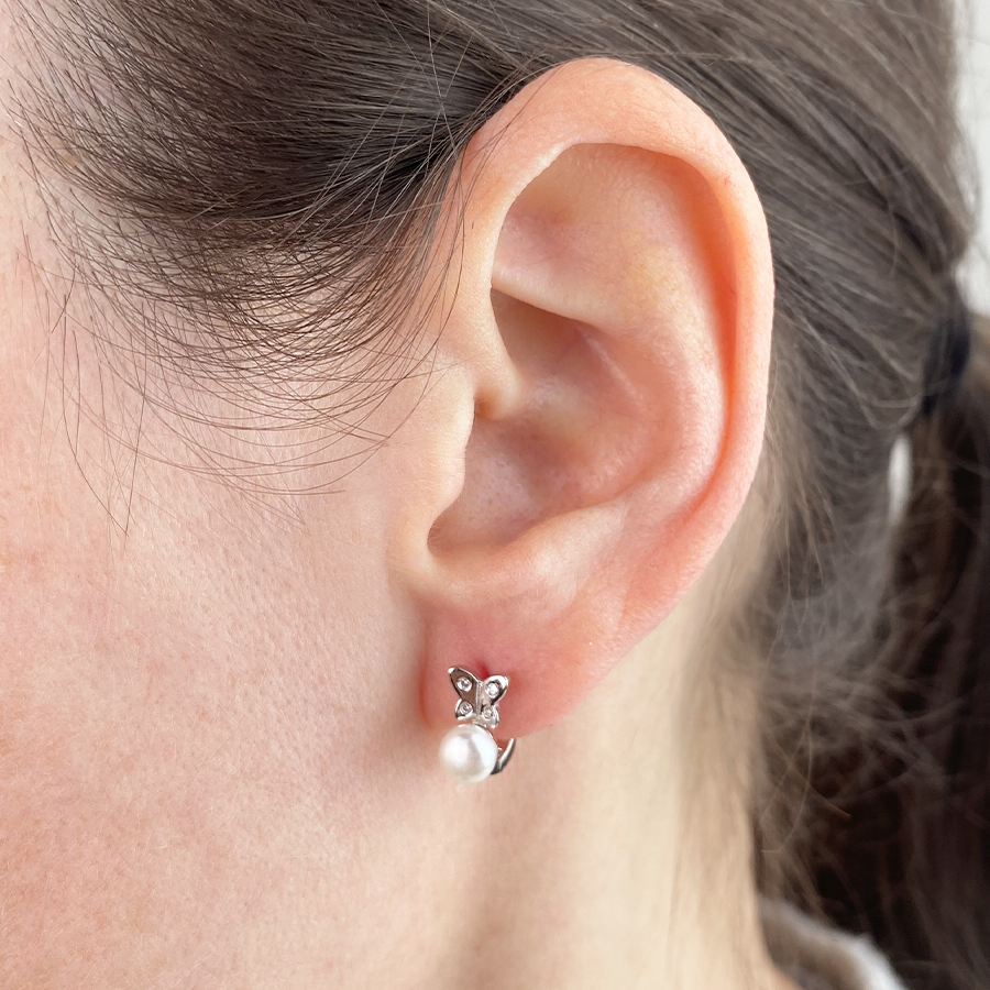 Pendientes Mariposas y Perla
