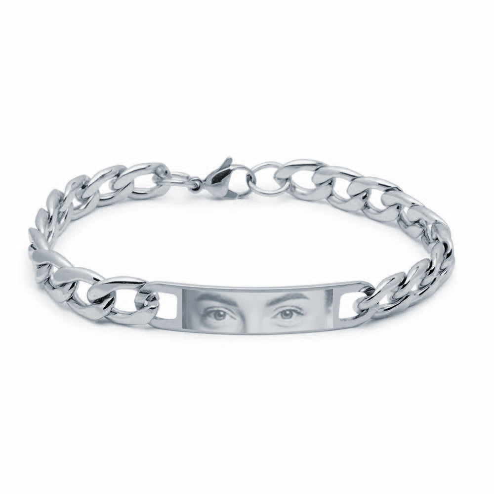 Pulsera Barbada de Acero para Hombre Personalizada