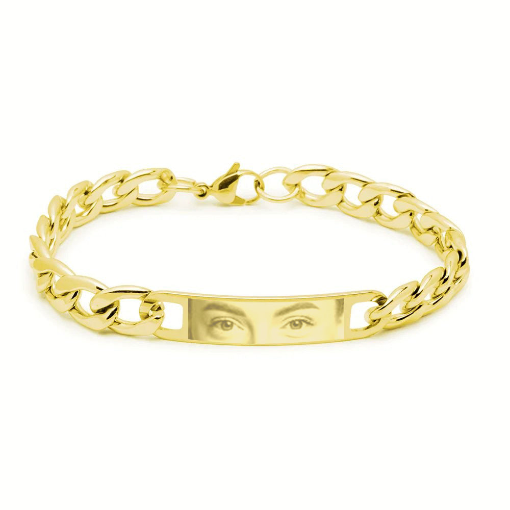 Pulsera Barbada de Acero para Hombre Personalizada