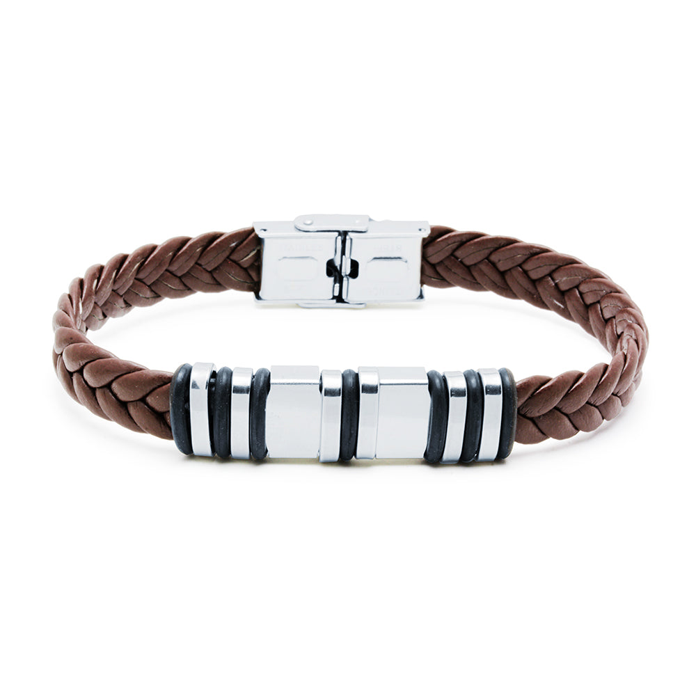 Pulsera Vértice Trenzada de Acero para Hombre