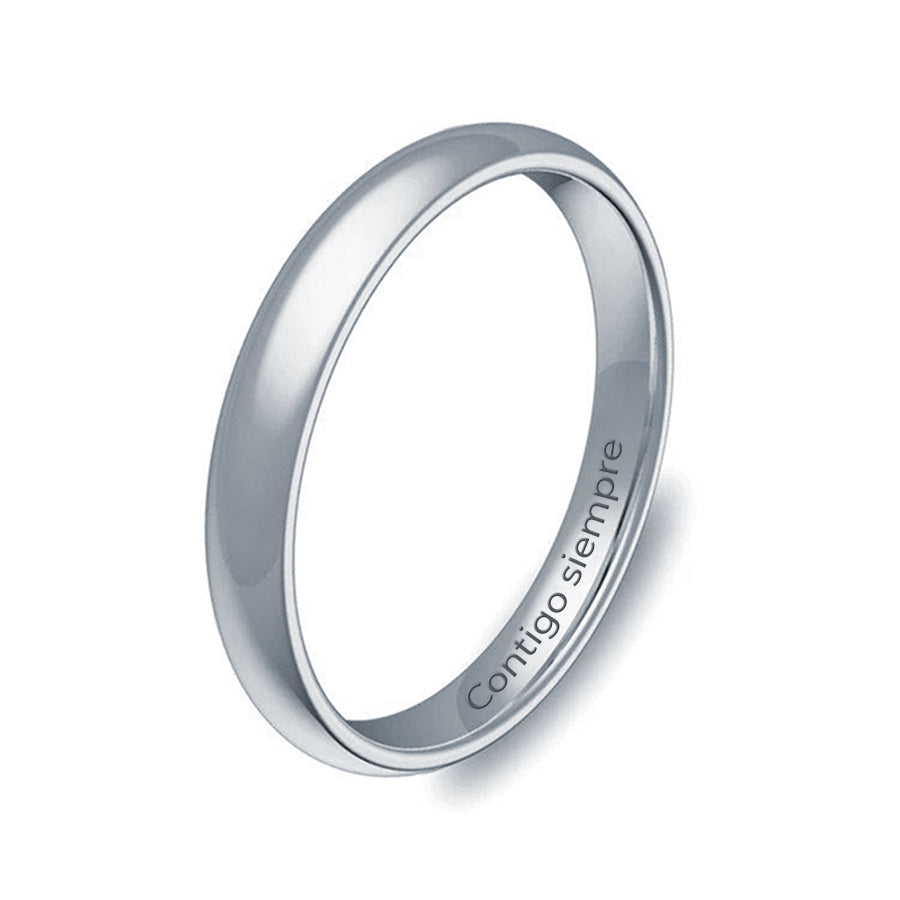 Alianza de Boda 3mm Platino