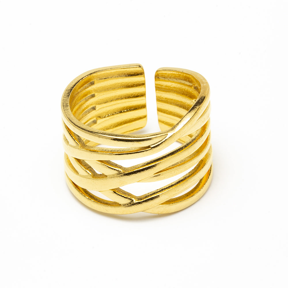 Anillo Marea Ajustable de Acero para Mujer