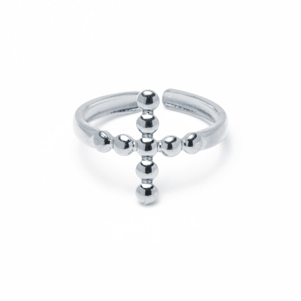 Anillo Cruz Ajustable de Acero