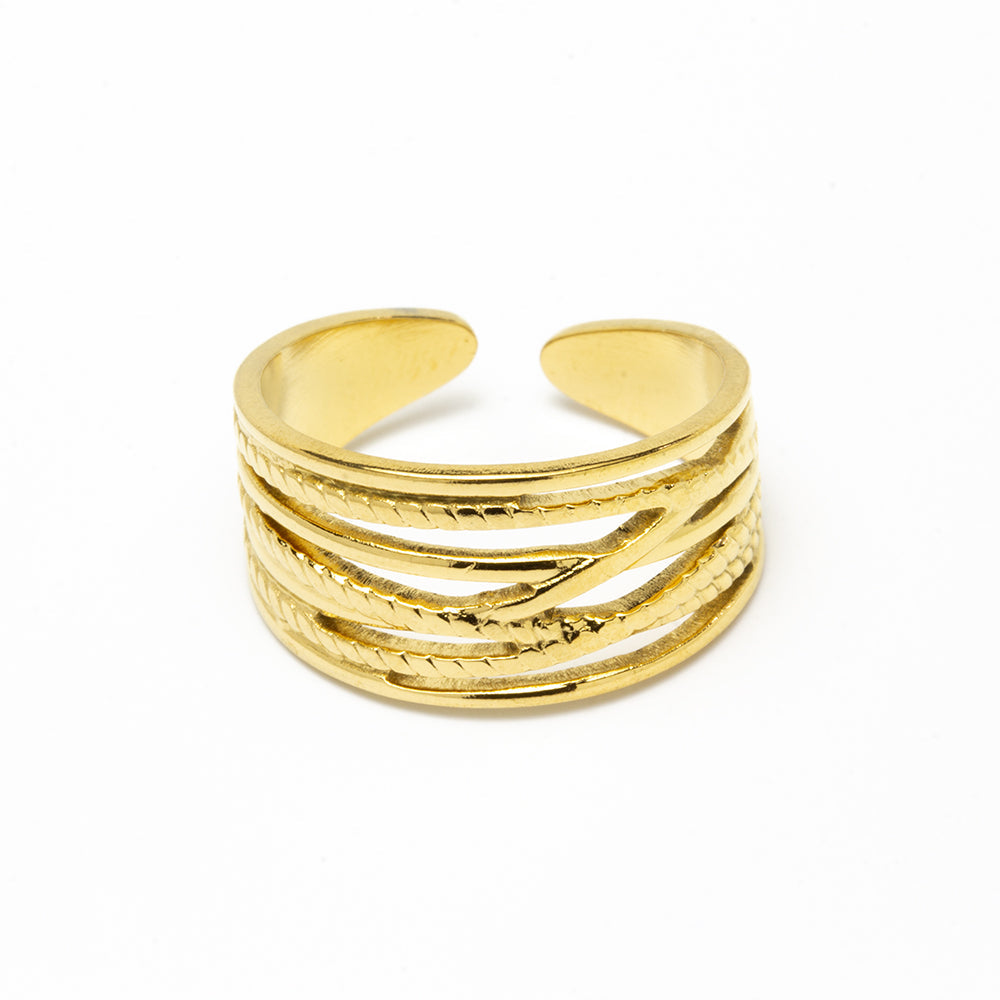 Anillo Supernova de Acero Ajustable