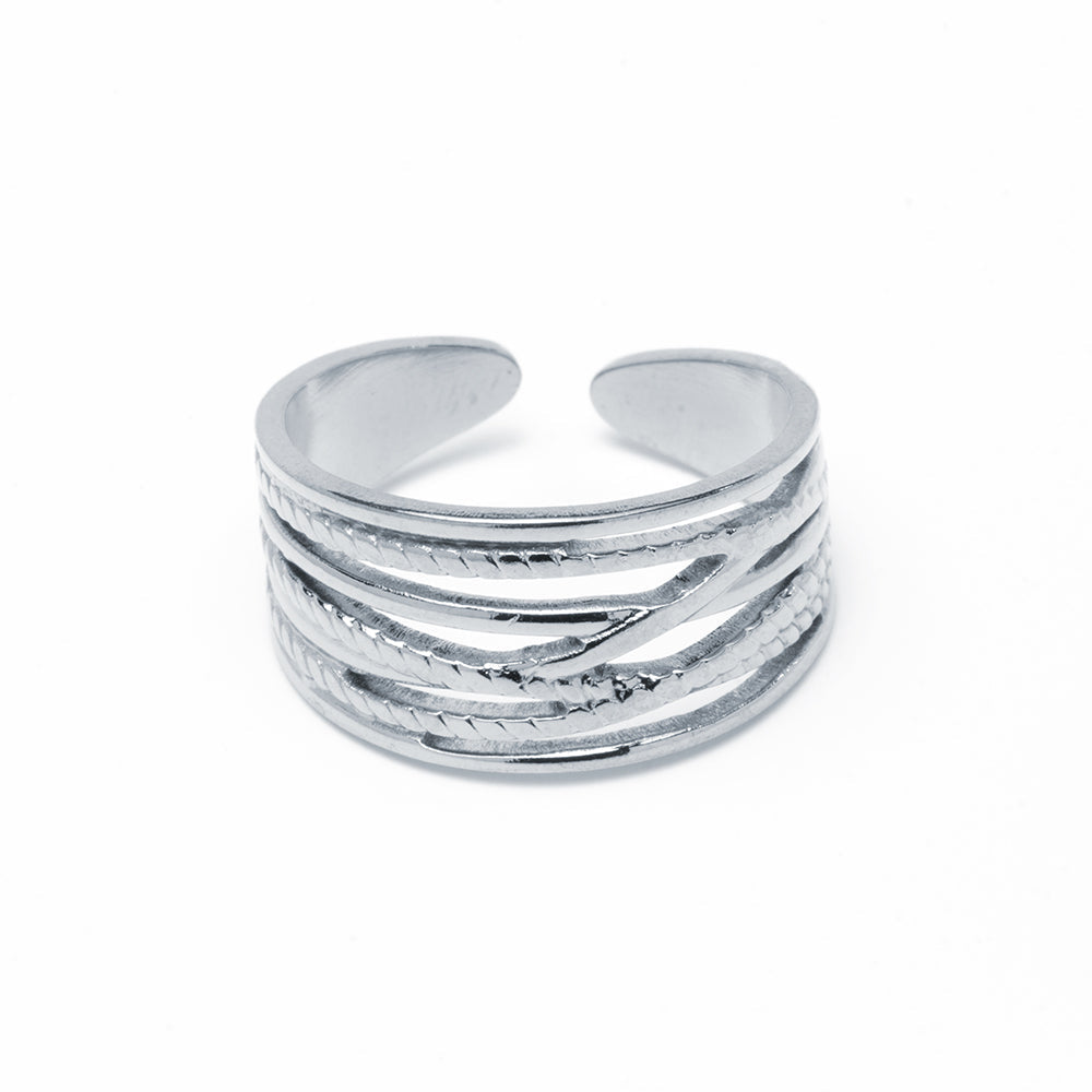 Anillo Supernova de Acero Ajustable
