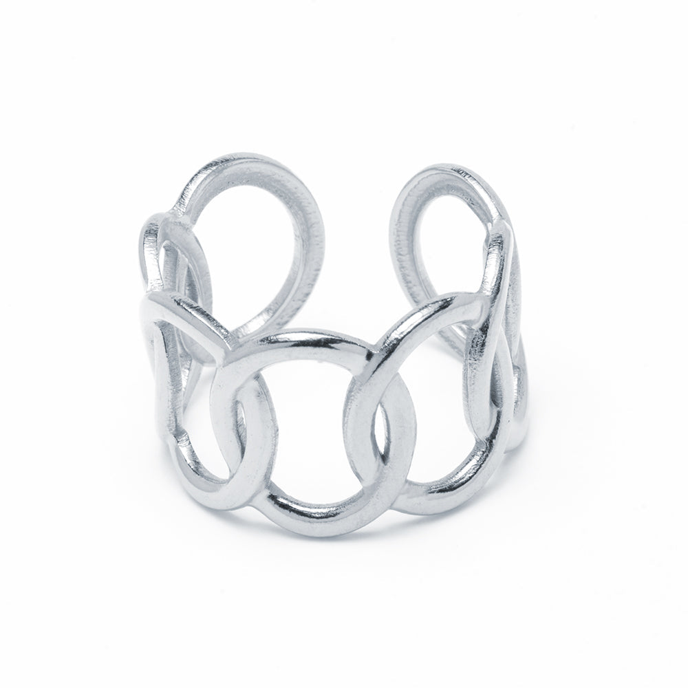 Anillo Forja Ajustable de Acero para Mujer