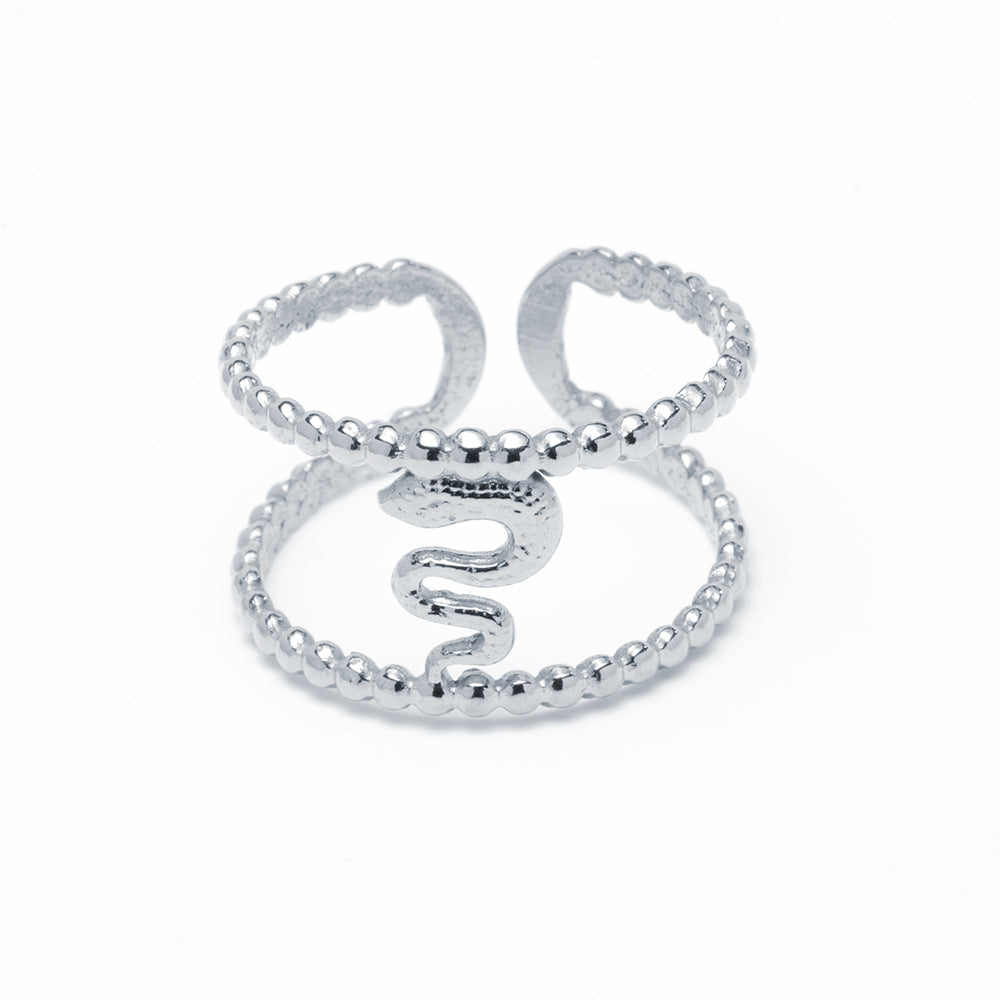 Anillo Serpiente Ajustable de Acero