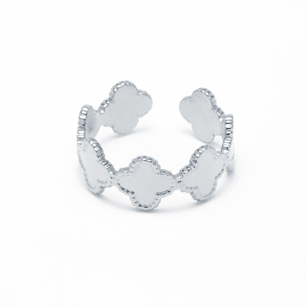 Anillo Cleef Ajustable de Acero para Mujer