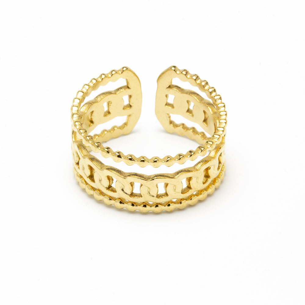 Anillo Vega Ajustable de Acero para Mujer