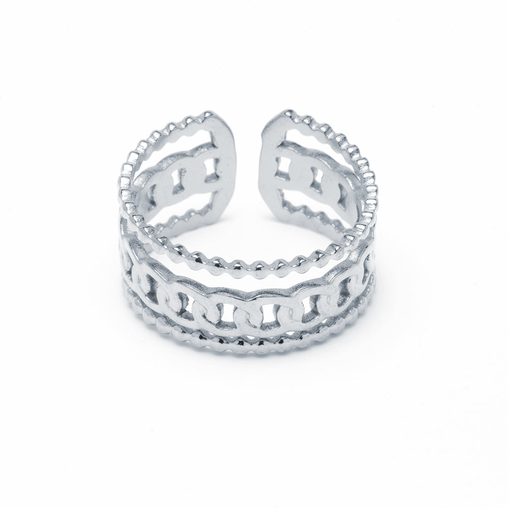 Anillo Vega Ajustable de Acero para Mujer