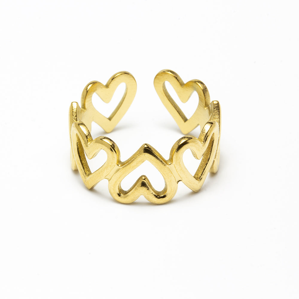 Anillo Corazones Ajustable