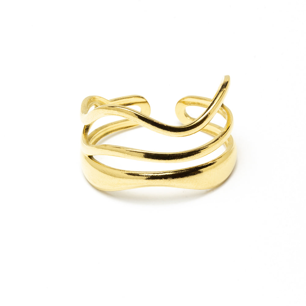 Anillo Wave Ajustable de Acero