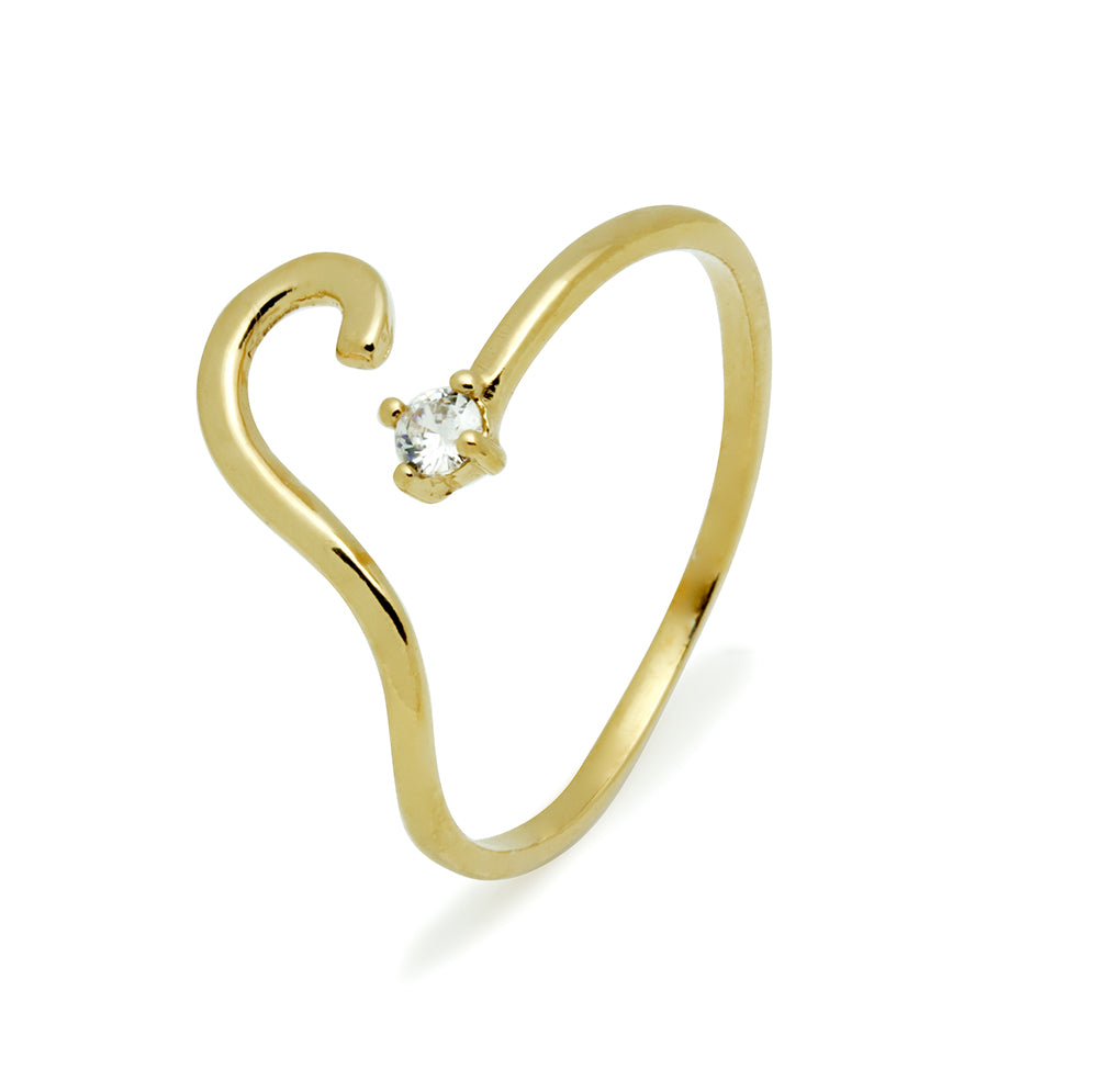 Anillo Ola con Circonita