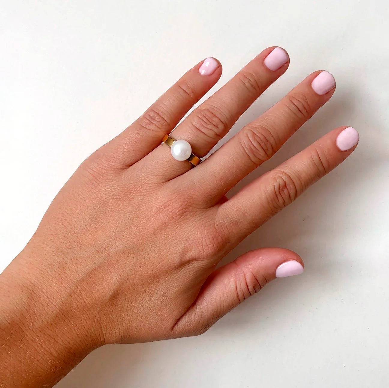 Anillo Oro Perla En Oferta