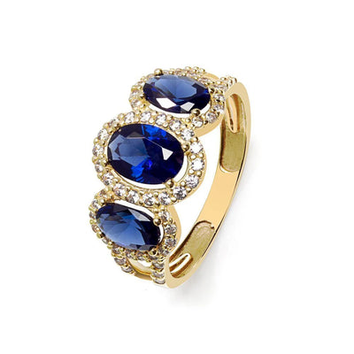 Anillo Trilogy de Oro 9K