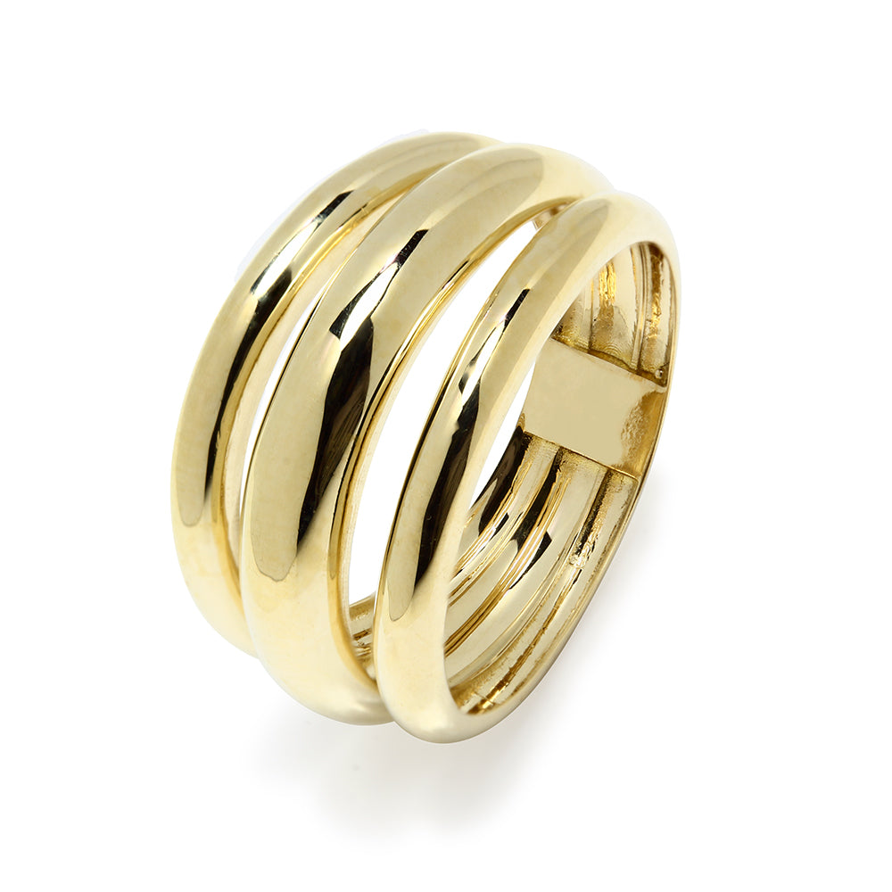 Anillo 3 Gallones Altos de Oro 9K