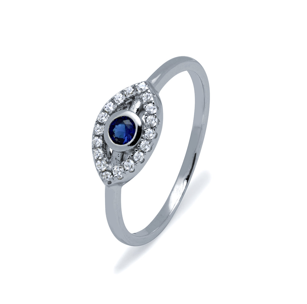 Anillo Ojo Turco Blue Circonitas
