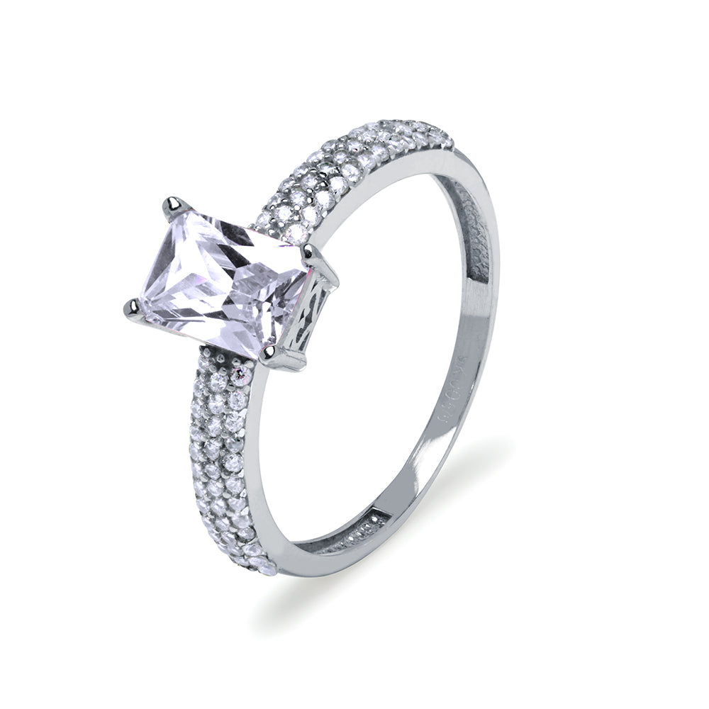 Anillo Emerald Pavé