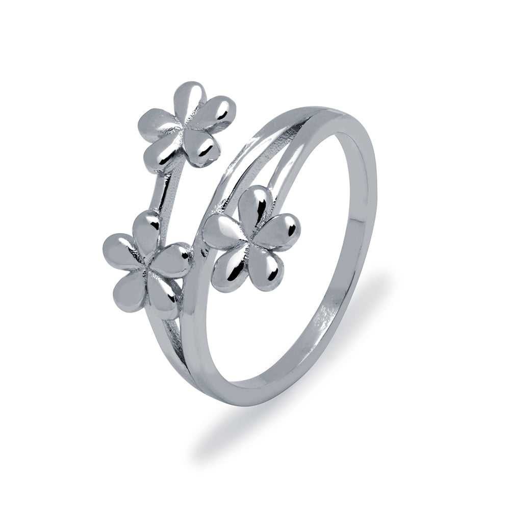 Anillo Floral de Plata 925