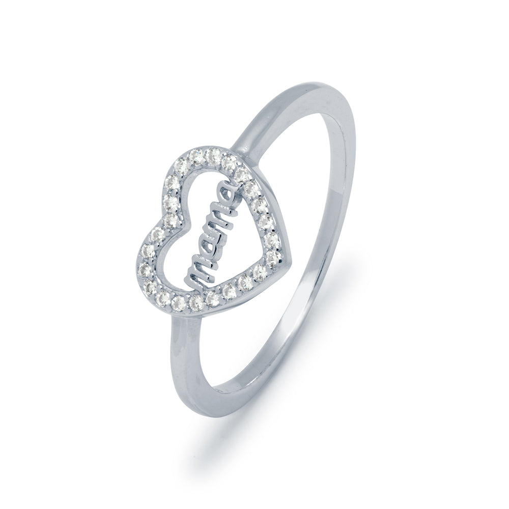 Anillo Mama Circonitas Corazón