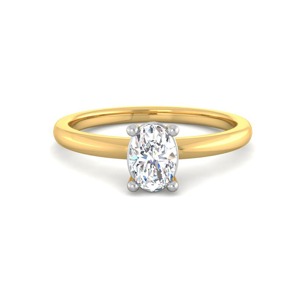 Anillo Solitario Gran Destello con Diamante de Laboratorio en Plata 925