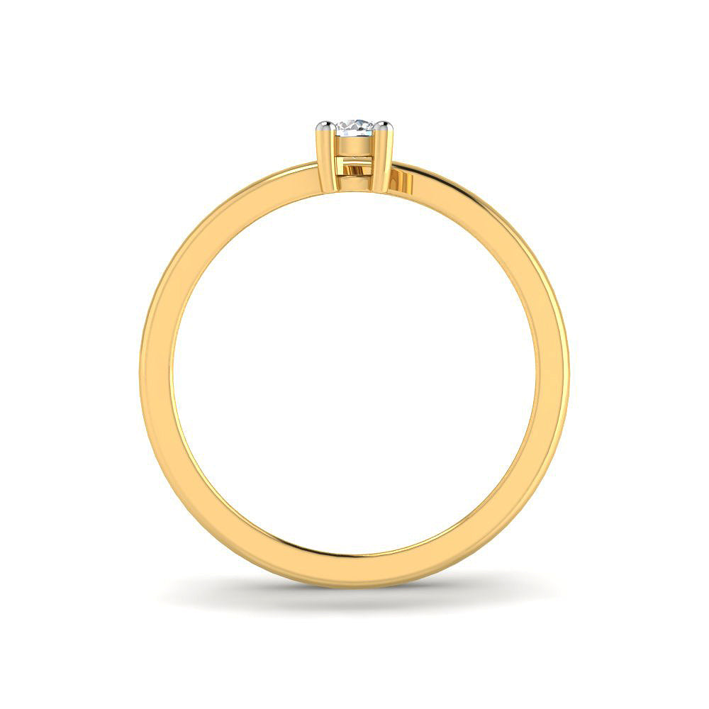 Anillo Espiral con Diamante de Laboratorio en Plata 925