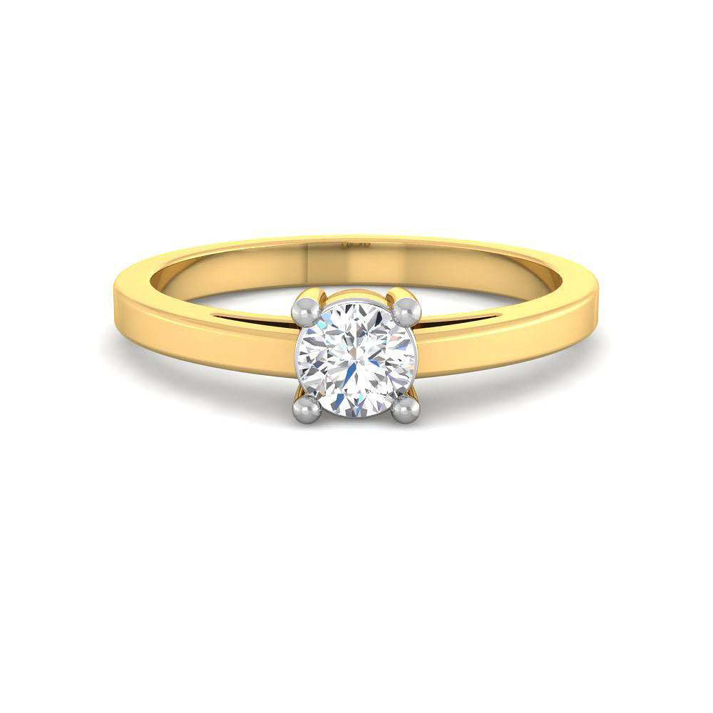 Anillo Solitario Clásico con Diamante de Laboratorio en Plata 925