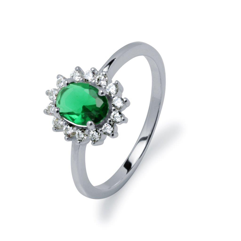 Anillo Lady Di Esmeralda