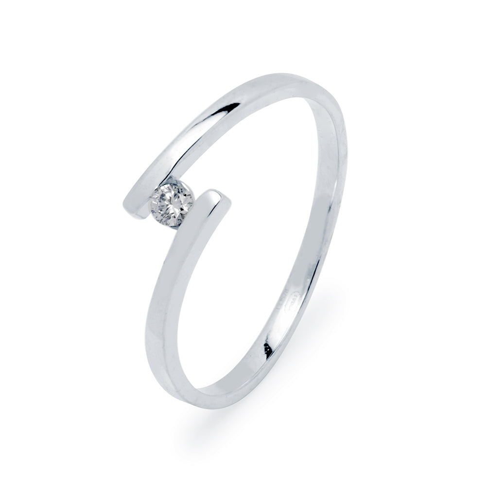 Solitario Cruzado Diamantes 0.06ct