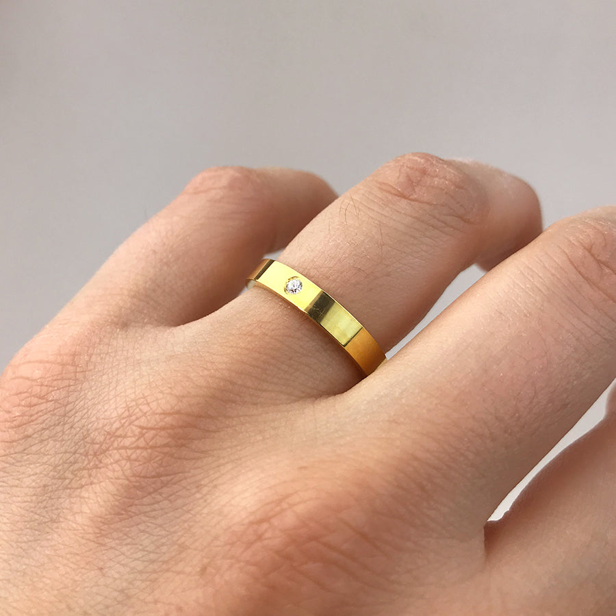 Alianza Plana Pulida 3,5mm Diamante Confort